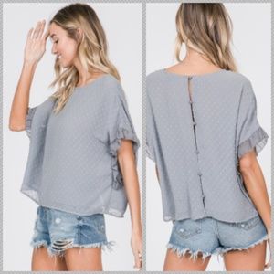 HALF DOLMAN SLEEVE SWISS DOT SOLID TOP pack of 3